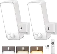 Vista 10 de Luz para exteriores con sensor de movimiento, recargable de 10000 mAh, 600 lúmenes, funciona con pilas, luz al aire libre con 3 modos, 3