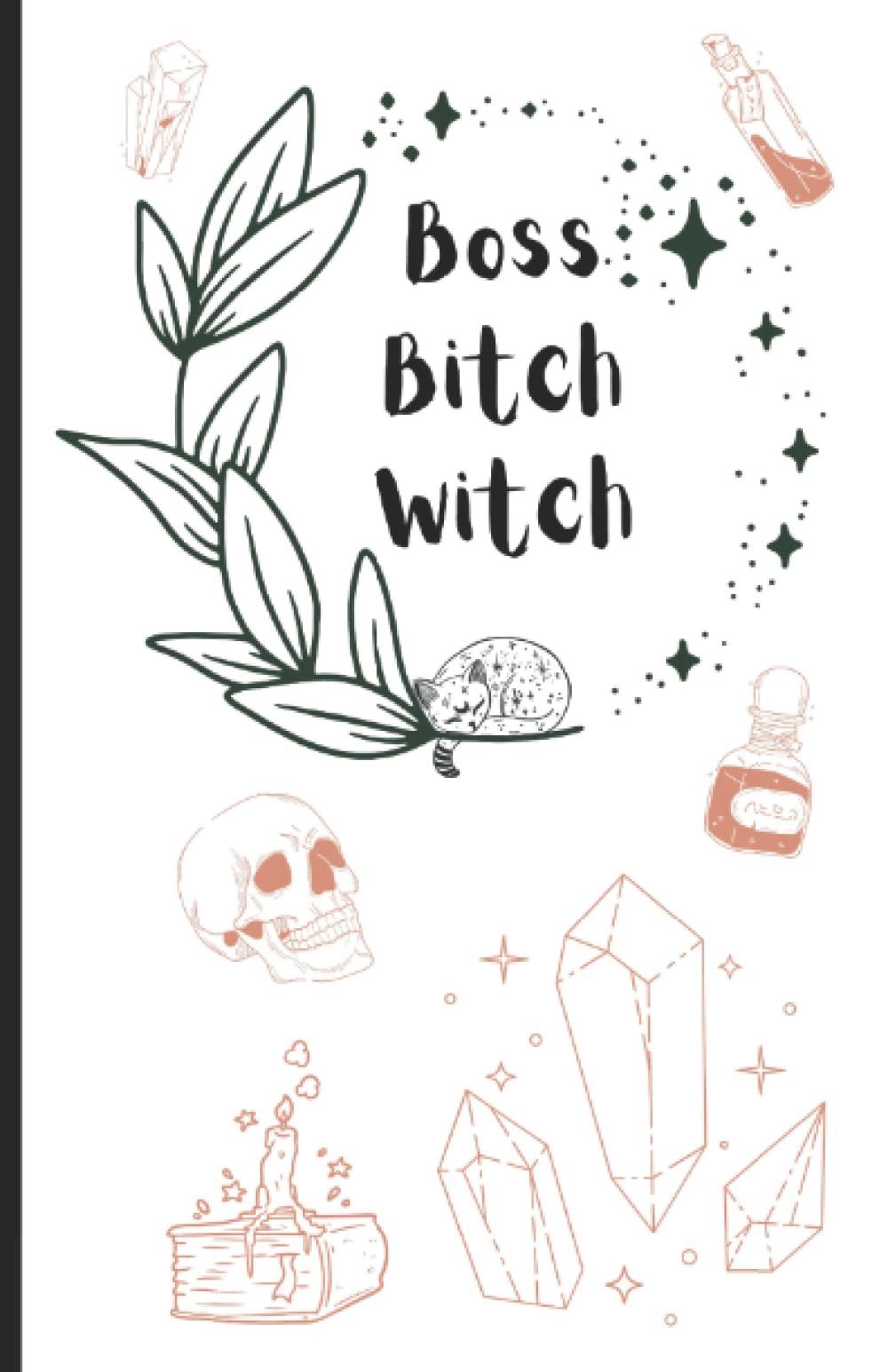 Notebook/Journal - Boss Bitch Witch Notebook Journal, College Ruled, 140 pages, 5.5 in x 8.5 in