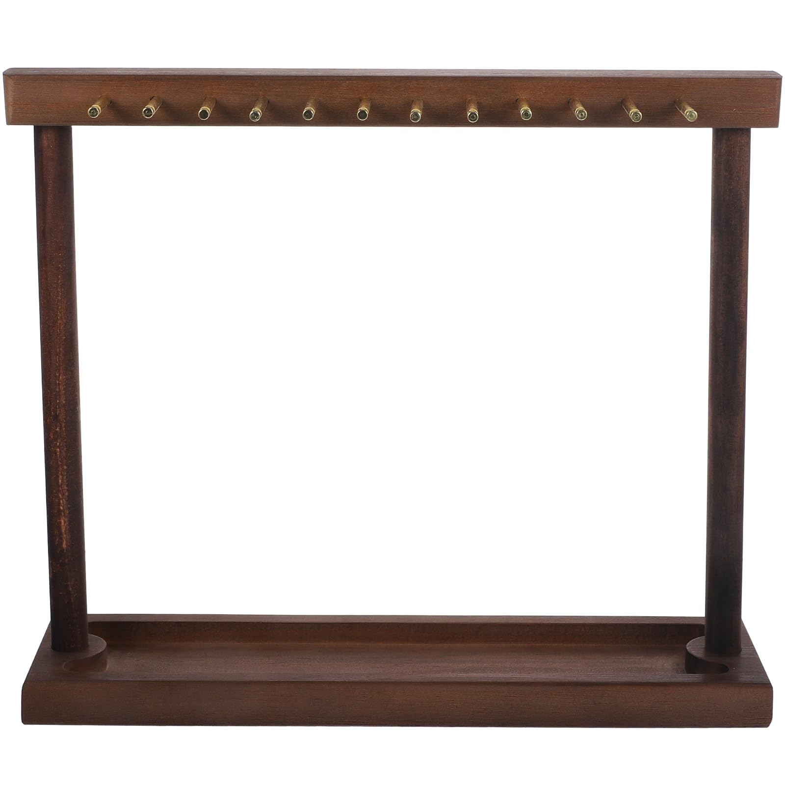 Lurrose Soporte Aleación Doble Madera Joyas de Cara para Ganchos Mesa 24