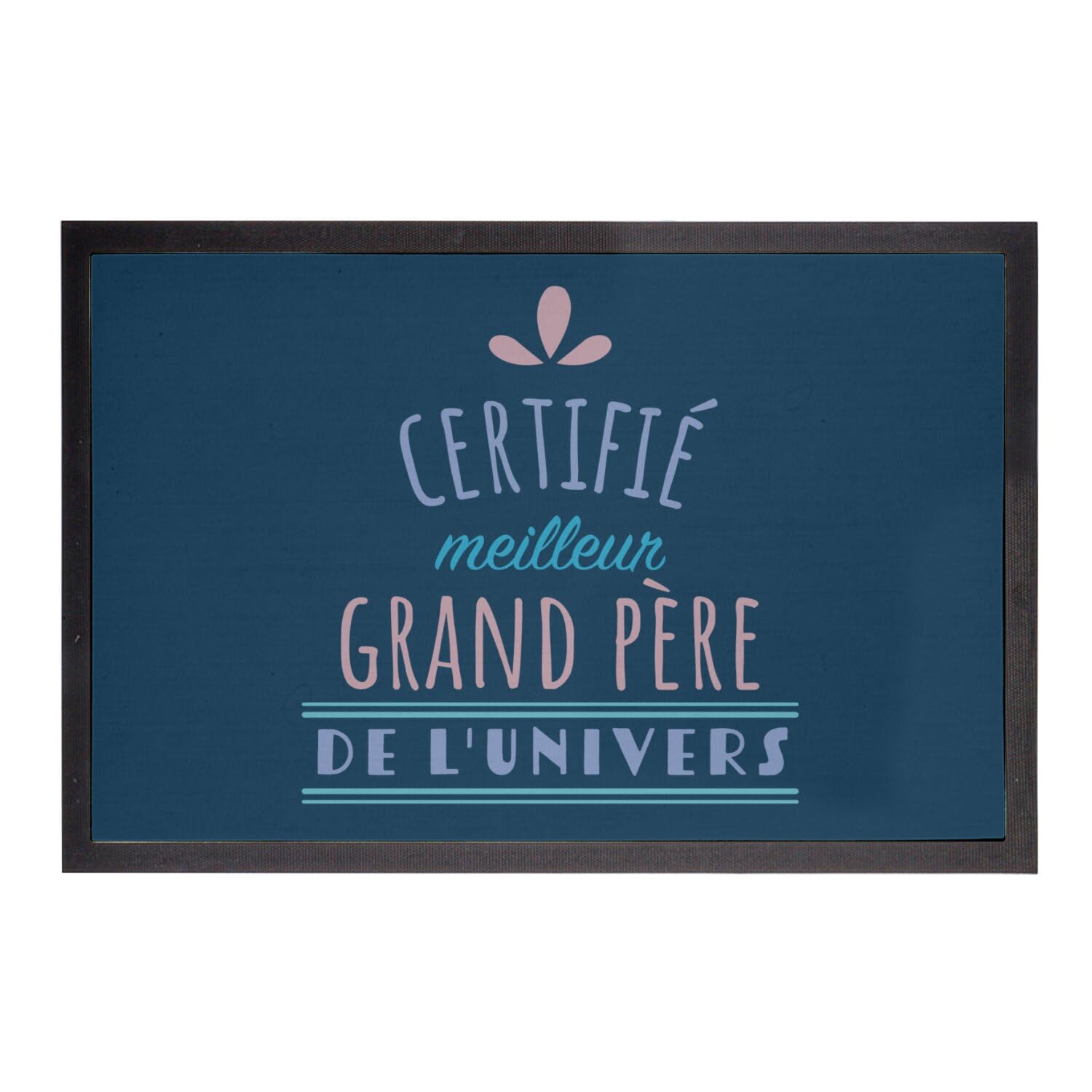 Paillasson Bleu 75x50cm tapis d'entrée pour maison et appartement de Papy