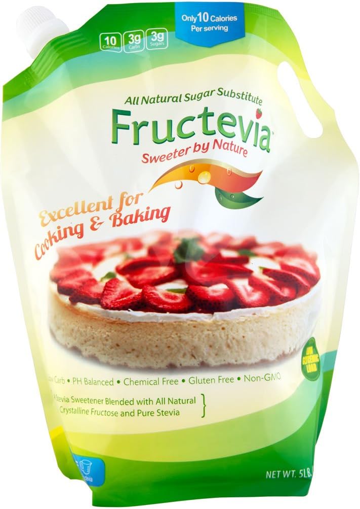 Fructevia - 5 lb bag - Fructose, Inulin & Stevia Blend - NonGMO Low Carb Sweetener