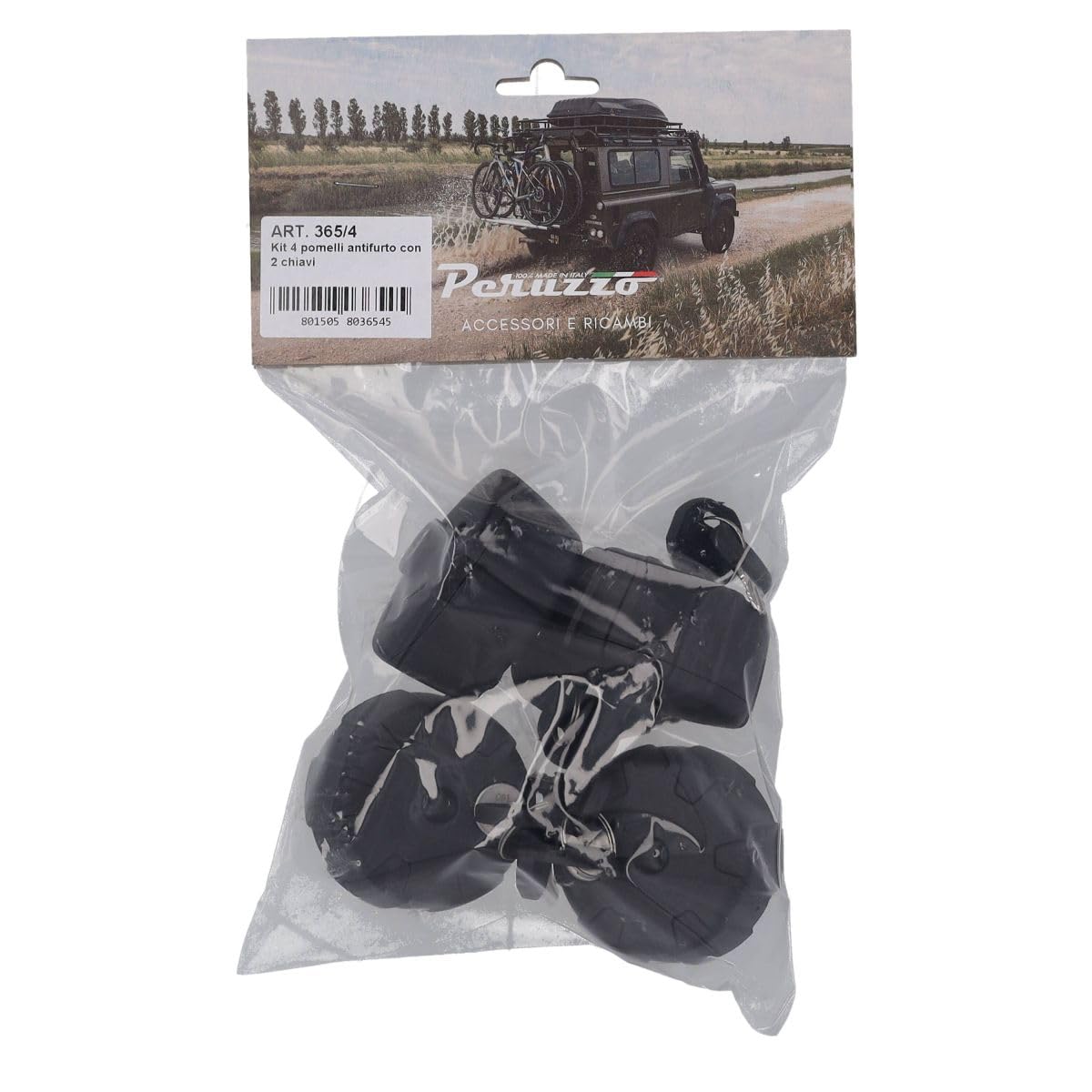 Peruzzo 365/4 - set de 4 incuietoare antifurt pentru suport de bicicleta Peruzzo 365/4 - set de 4 incuietoare antifurt pentru suport de bicicleta