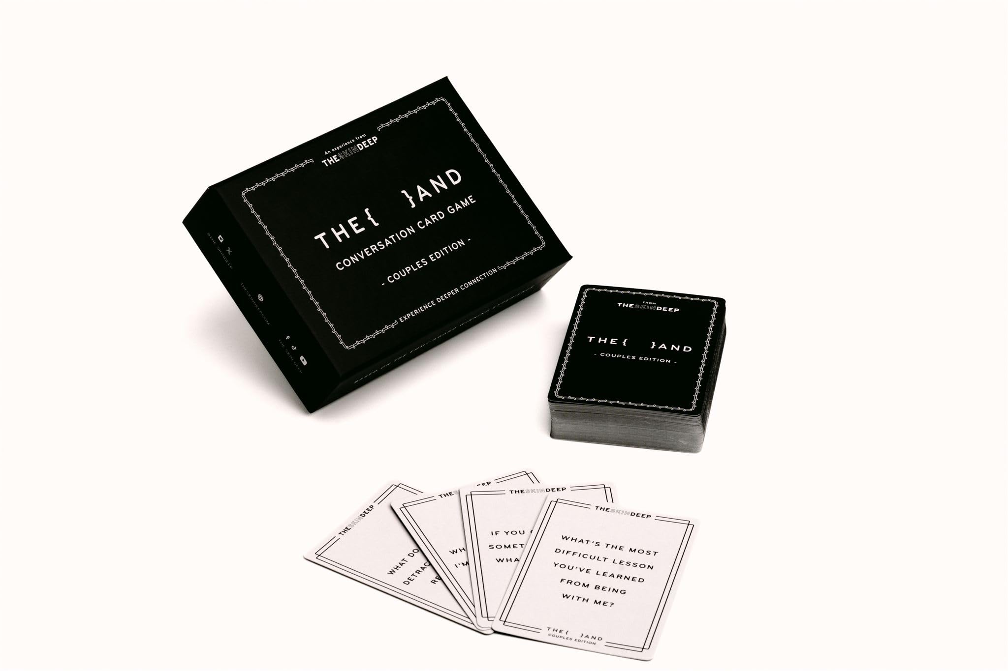 Couples Edition Conversation Card Game - 199 Meaningful Conversation Cards for Couples - Questions to Deepen Connection & Build Relationships - Romantic 2 Player Game for Date Night by The Skin Deep — Amazon image 2