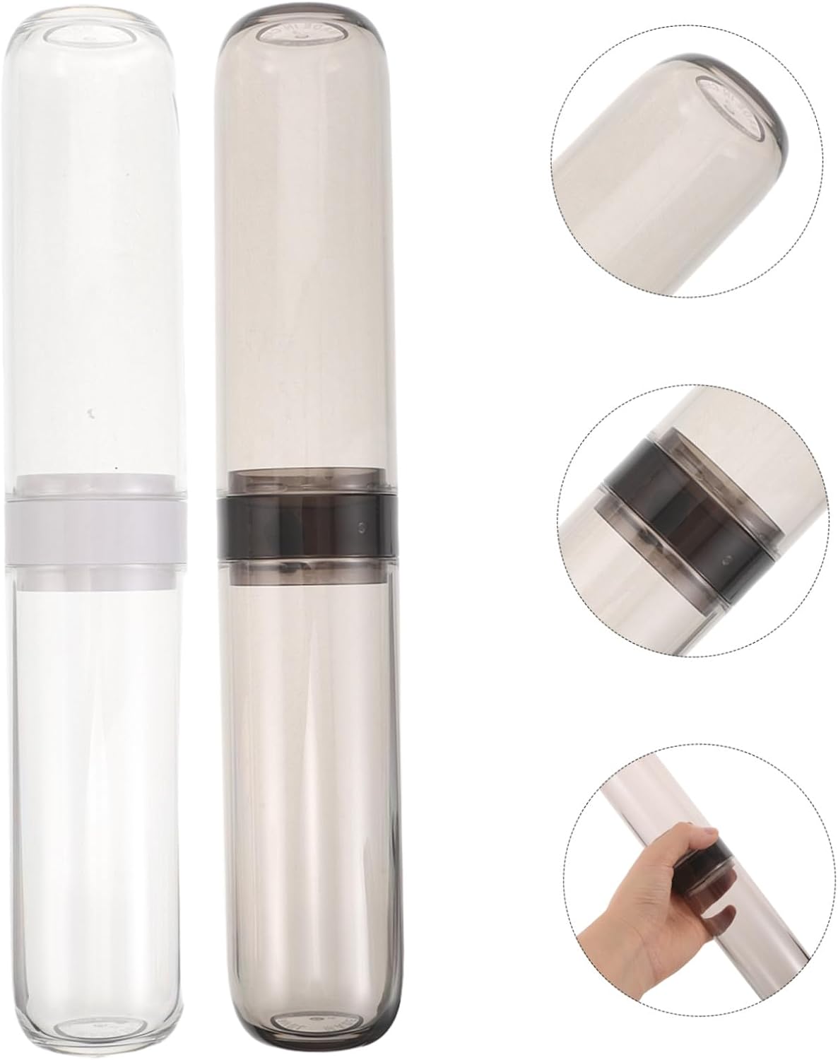 2pcs Travel Electric Toothbrush Storage Case with Rinse Cups