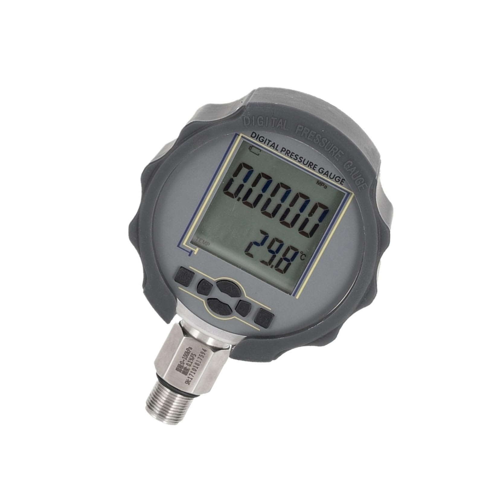Digitales Manometer aus Edelstahl, Druckkalibrierungsmessgerät mit LCD-Anzeige, Genauigkeit 0,1(0-2.5Mpa)