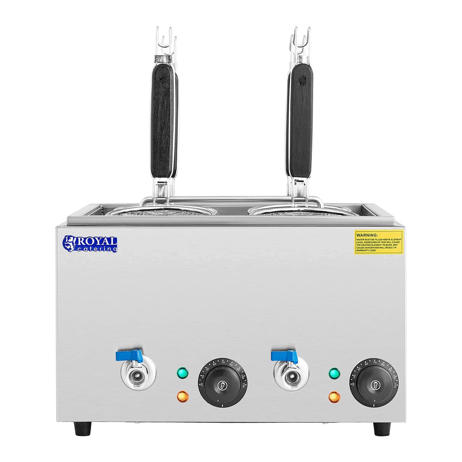 Royal Catering RC-0042 Cuiseur à pâtes (4 paniers, Puissance : 3 000 W, Plage de température : 30 - 110 °C)