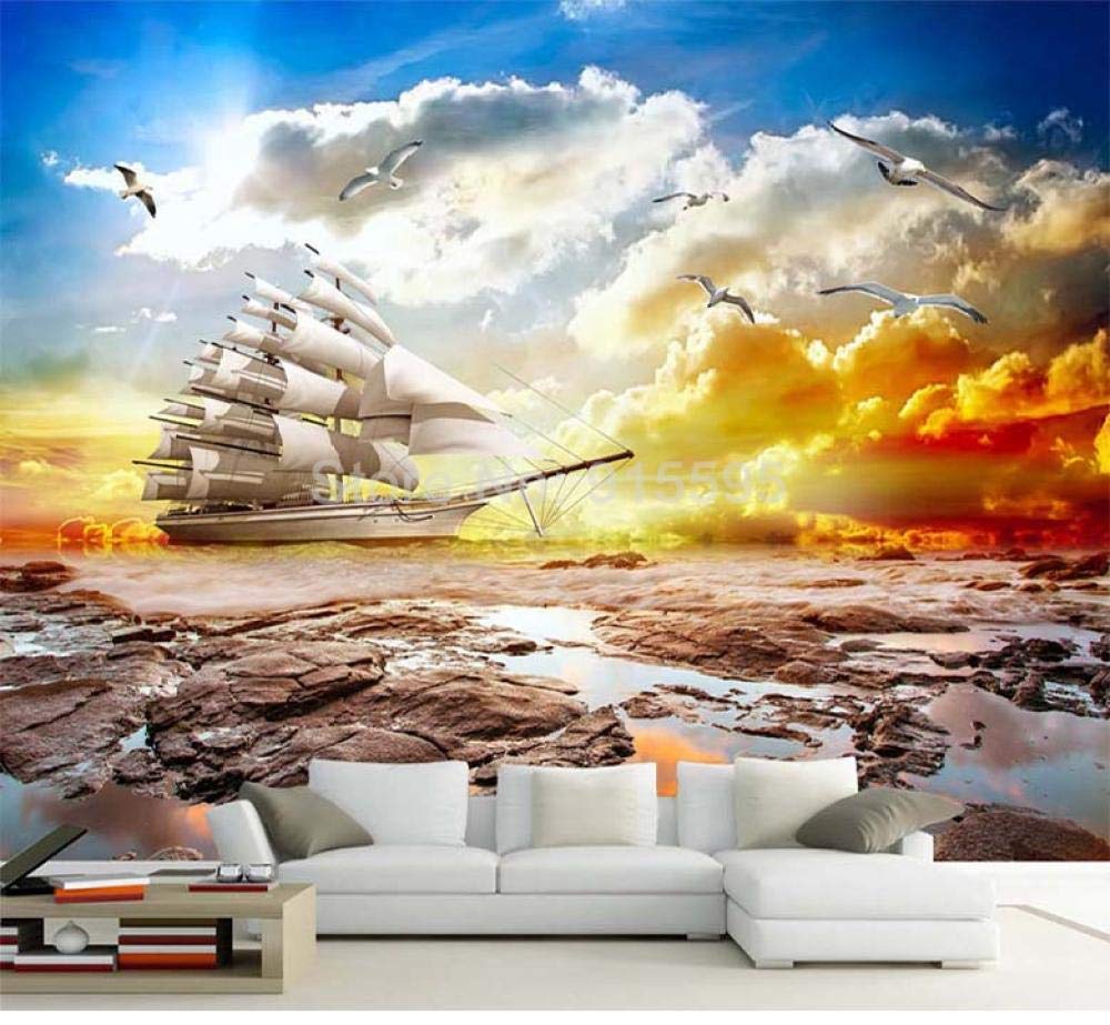 Papier peint personnalisé paysage voilier grand format
