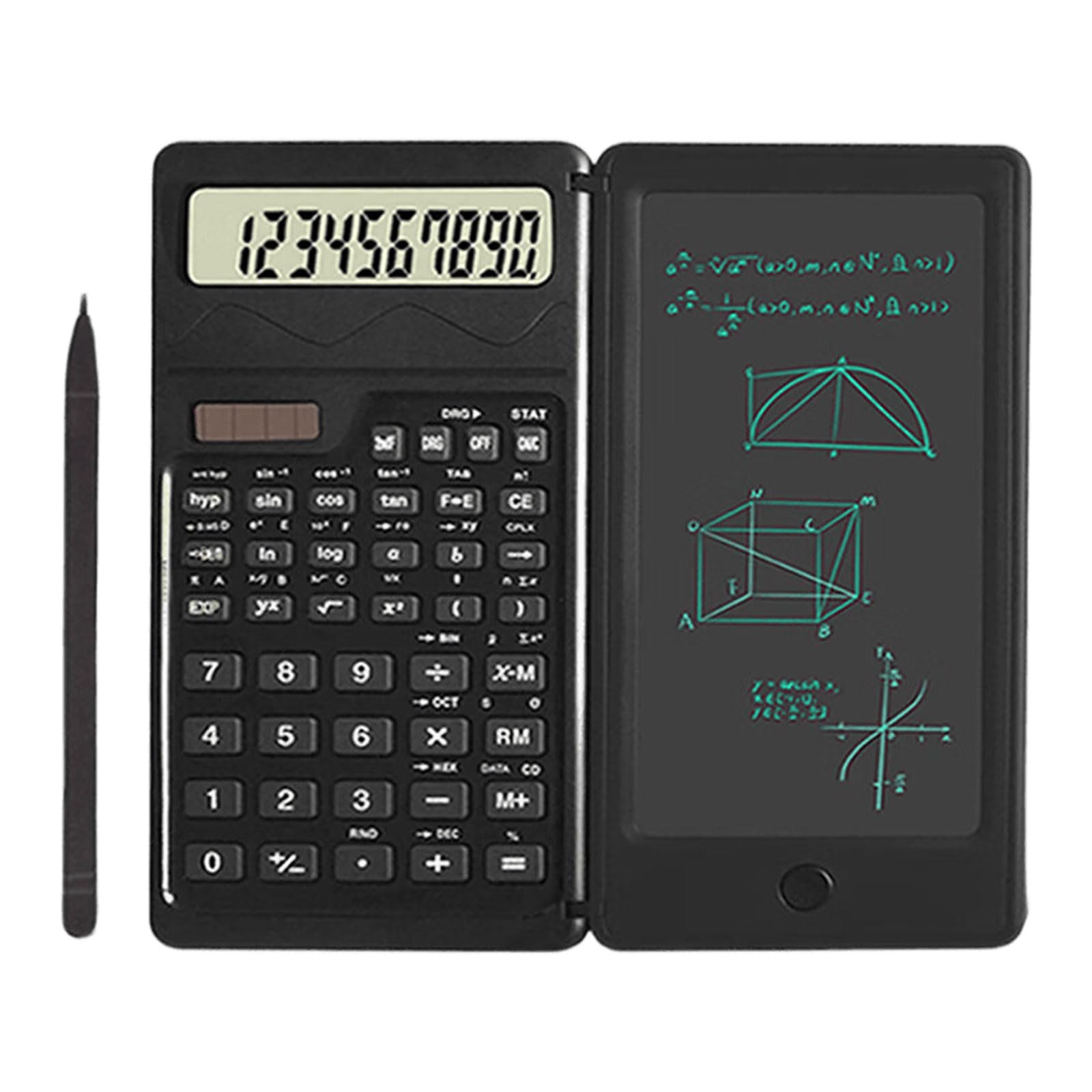 Lightweight Scientific Calculator and Notepad Foldable Design Solar/Battery Operations for Students Professionals Scientific Calculators for Students