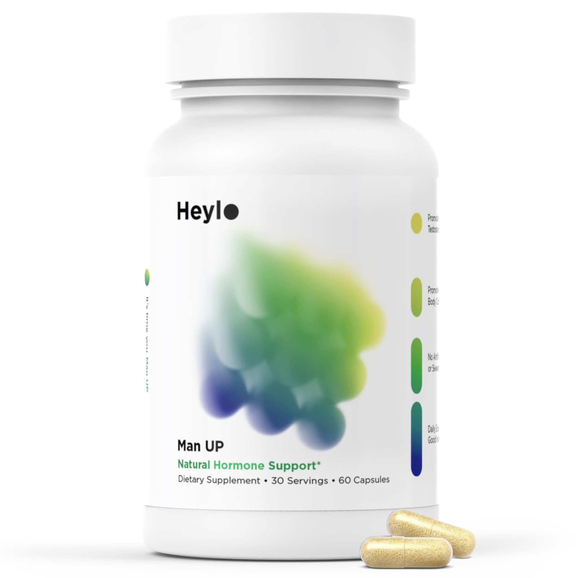 Heylo Health Suplemento Fitoterápico para Homens com Ashwagandha, Shilajit, Zinco, Tongkat Ali, DIM, Quercetina e BioPerine, 60 cápsulas