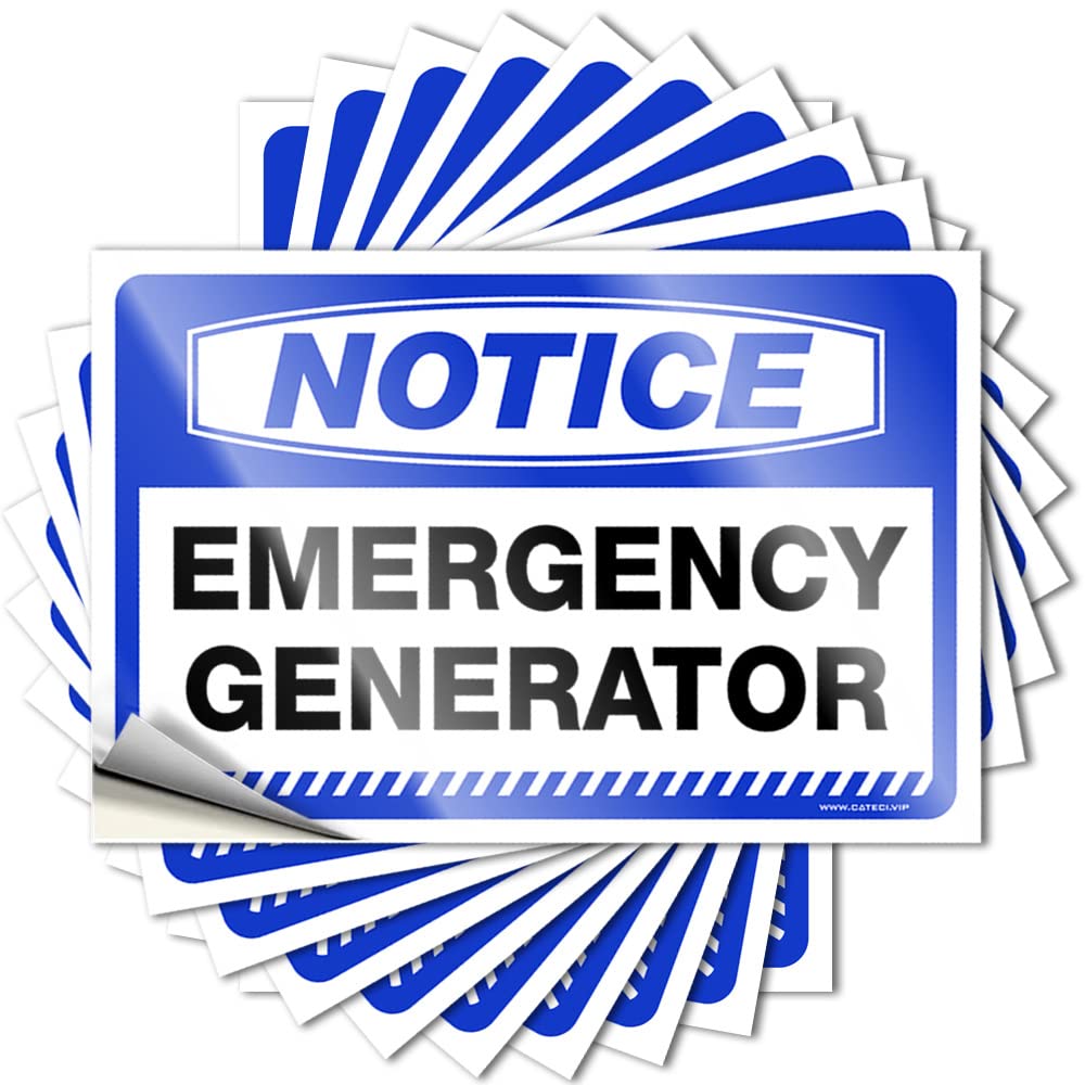 Stitch Room Decor Door Lettering Sticker - Notice Emergency Generator High Durable Sticker Easy Apply for Texas Decor(12X18CM)
