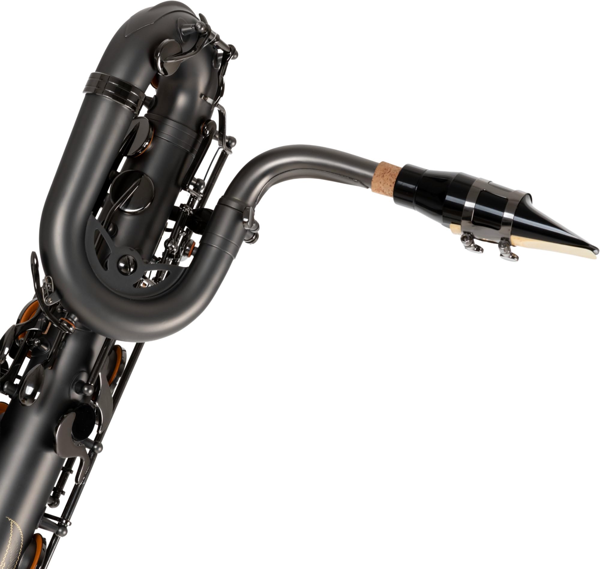 LBS-25MB Sassofono Baritono Nero Laccato, Modello: LBS-25MB | Intonazione: Eb, S-Collo: Ottone, nero laccato, Corpo: Ottone, nero laccato, Meccanica: Nichelata nera, Porta spartiti