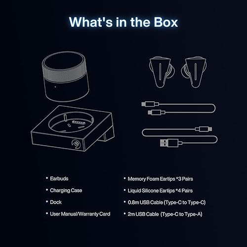 Miniatura 8 de Angry miao CYBERBLADE Auriculares inalámbricos para juegos, auriculares Bluetooth con cancelación activa de ruido con micrófono, auriculares de baja