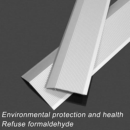 Miniatura 6 de Tira de transición para piso, borde de metal, altura de 0.78 pulgadas, 1.575 pulgadas, reductor de rampa de umbral antideslizante para puertassuelos