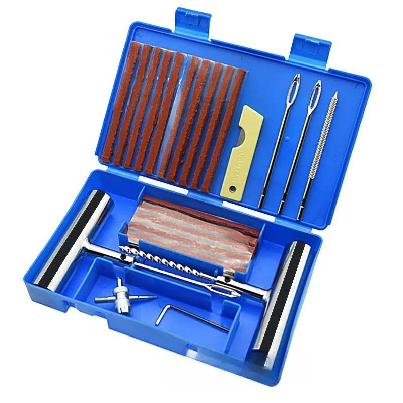 33-teiliges Auto-Reifen-Reparatur-Set, Werkzeuge, for Auto, Van, Motorrad, Fahrrad, Notfall, robustes Tubeless-Reifen-Reparatur-Niet-Set