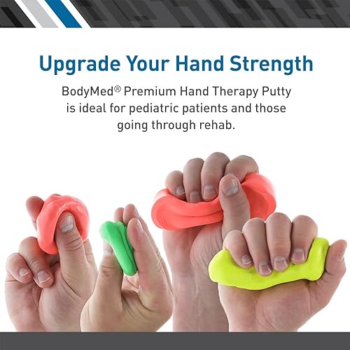 Miniatura 5 de BodyMed Masilla de terapia de manos premium, verde, 16 onzas, masilla de terapia firme y fortalecedora para rehabilitación física