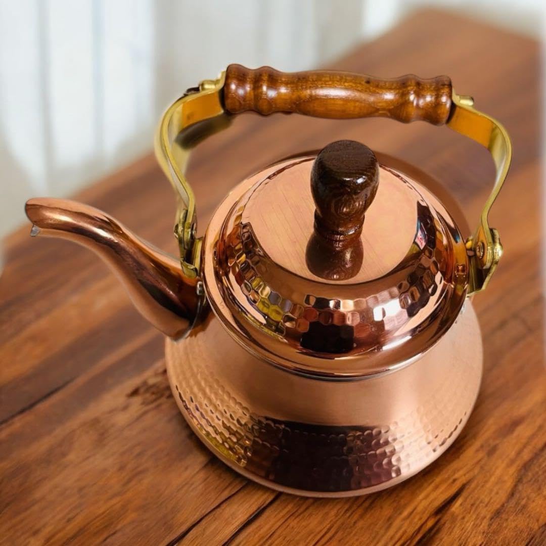 島本製作所 鎚目仕上げ 純銅製 ベルケトル 薬缶 レトロ 1.6ℓ