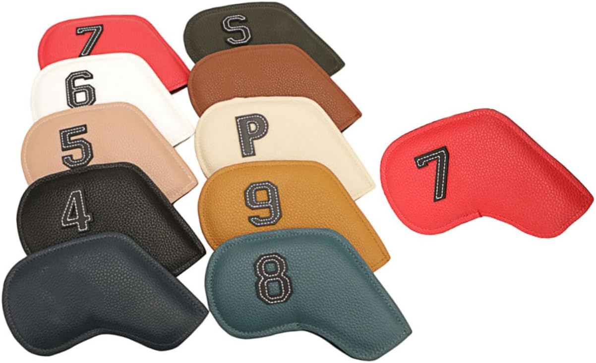 Ciieeo Golf Putter Sleeve Pu Cover Double-Sided Numbered Cover Universal Golf Club Pusher Sleeve