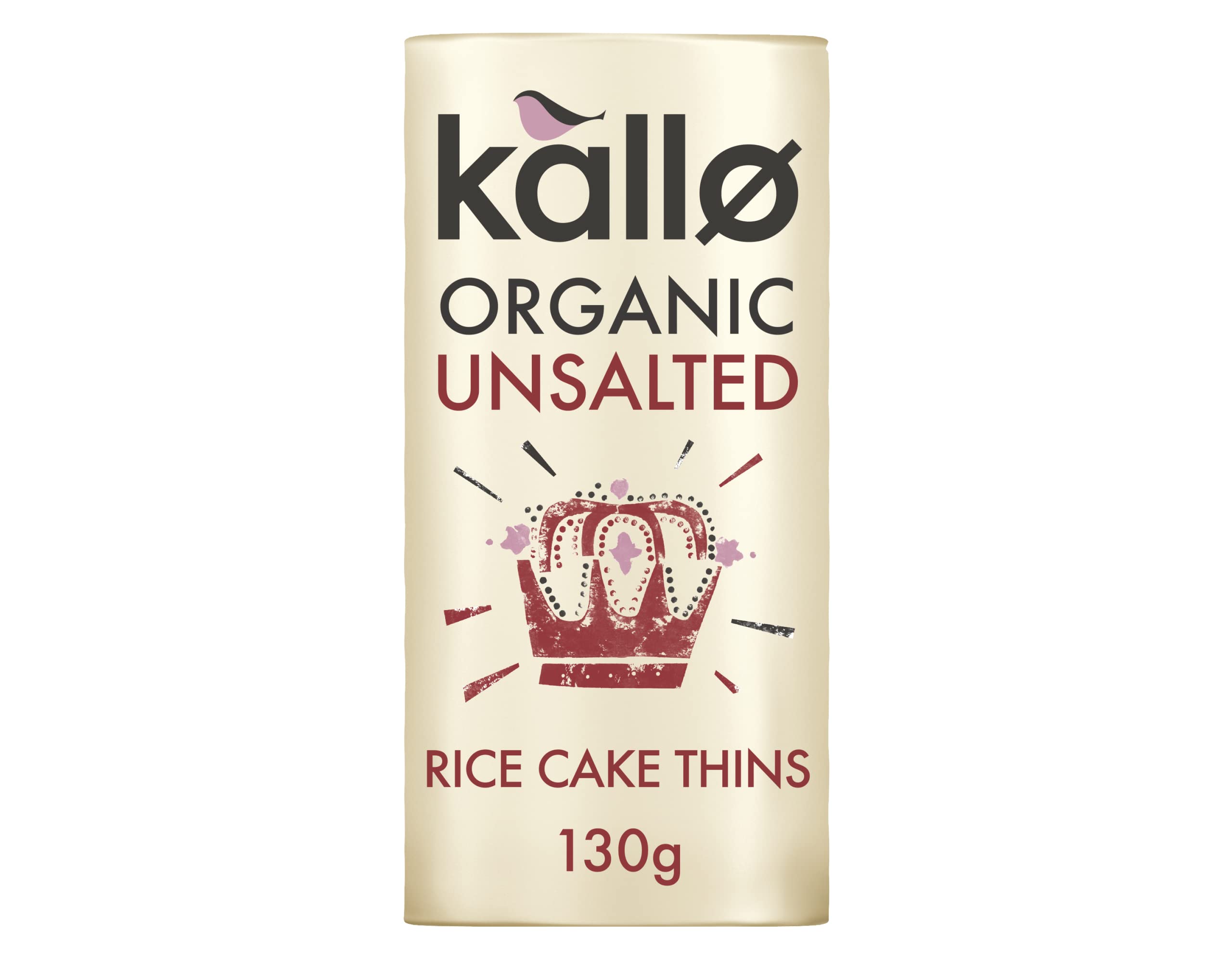 Kallo Fairtrade Organic Thin Slice Rice Cakes - Unsalted (130g) - Pack of 6