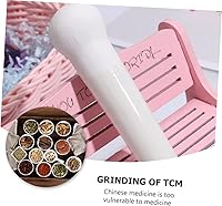 Vista 2 de 2.4 in de cerámica Muddler Medicina Píldora Polvo Maja Alimentos Molienda Varilla Multiusos Ajo Fruta Masher Stick Suribachi