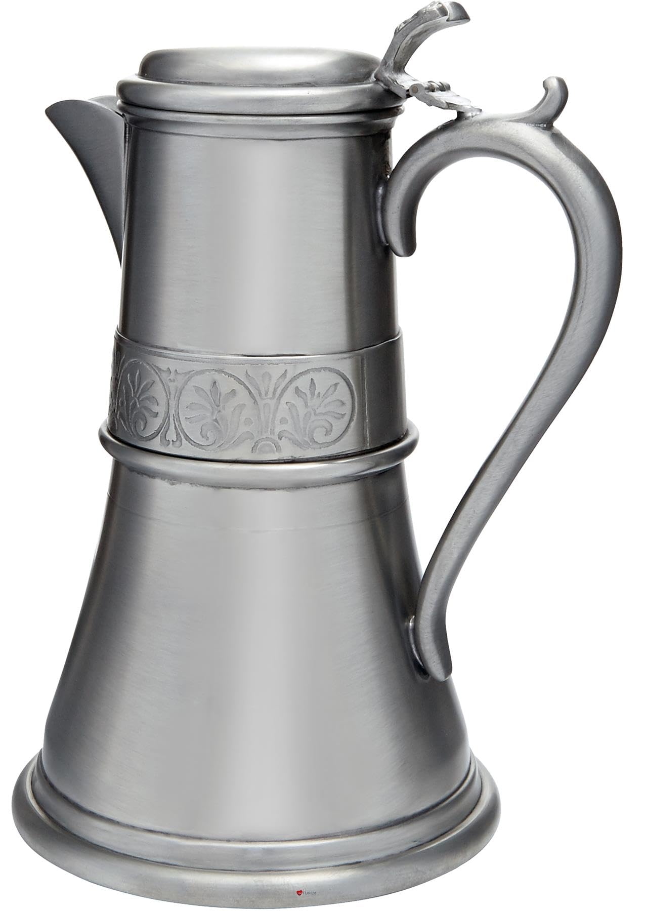 Jarra de vino medieval de colección con relieve artístico y posibilidad de grabado