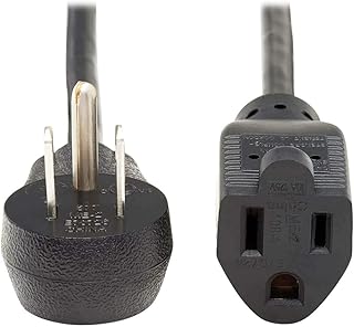 Tripp Lite Power Extension Cord Right-Angle 5-15P to 5-15R 18AWG 10A 25ft (P022-025-15D)