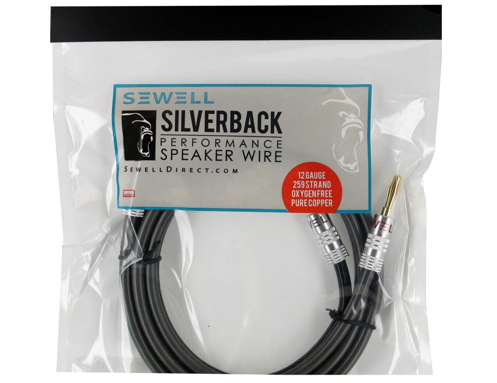 Silverback Speaker Wire By Sewell, OFC, 12 AWG, 259 Strand Count, 3 Ft