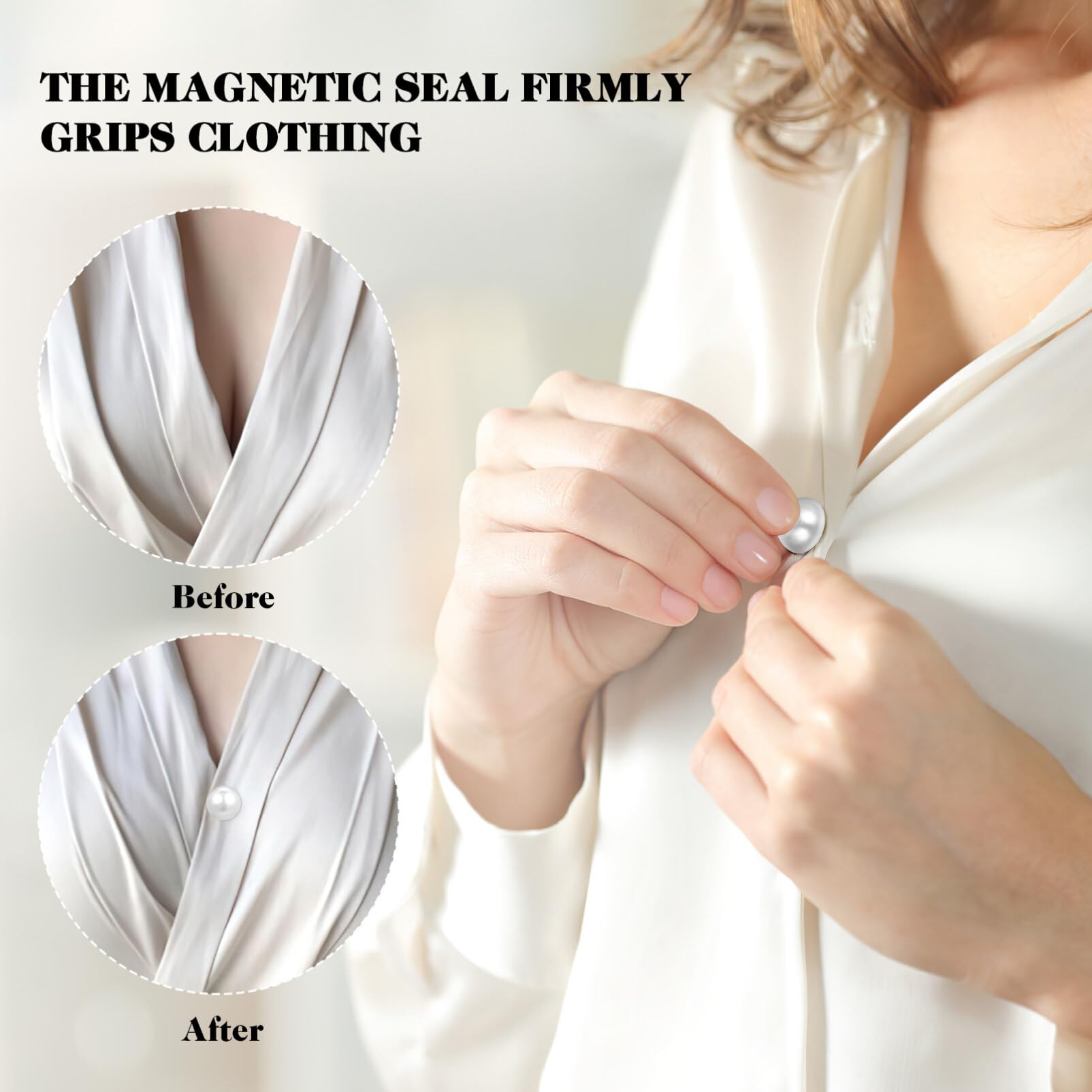 SHERCHPRY Broches De Botón Magnéticos 12 Imanes Para Hiyab Para Velo Sin Coser Para Vestidos Elegantes