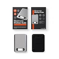 Vista 8 de Báscula digital de cocina, capacidad de 17 libras, báscula de alimentos con pantalla LCD, peso gramos y onzas para cocinar y hornear, plataforma