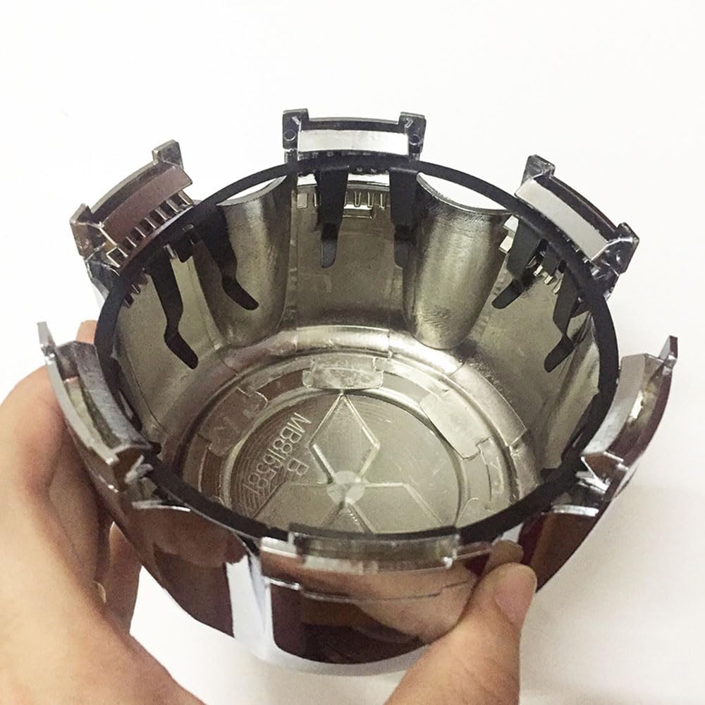 4 Pezzi Auto Coprimozzi per Mitsubishi Pajero MB816581 134 mm,Coprimozzo Ruota Centrale Tappi Copricerchi Wheel Covers Antipolvere Impermeabile Accessori e Parti