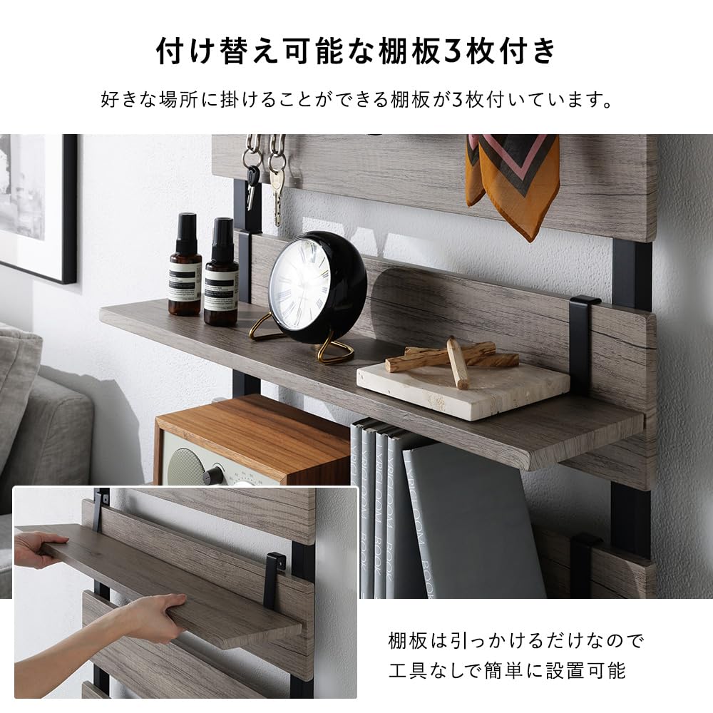 Amazon｜RASIK つっぱり棚 突っ張りラック 【新仕様】 ミラー・フック