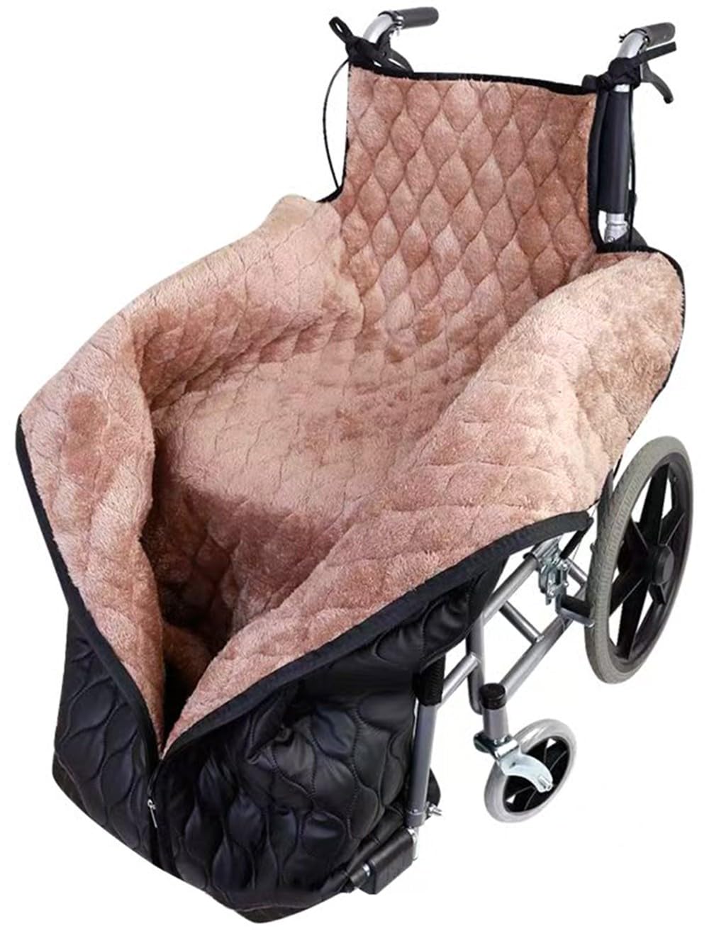 Fotrsta Unisex A Fotrst Wheelchair Blanket Cover, Waterproof Fleece Lined Wheelchair Cozy Cover Leg Foot Back Protector Wheelchairs Warm Bag For Covers Leg Nd Lower Body