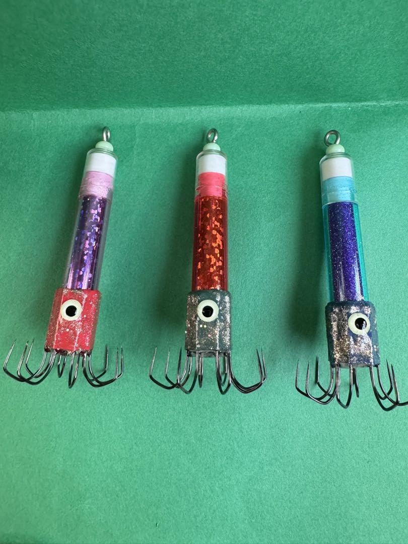 Amazon.co.jp: アングラーズフラワー グロー 3個 8本針 イカ釣り