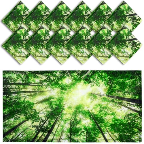 Image of Hortsun 12 Pcs Classroom Fluorescent Light Covers Bulk, Forest