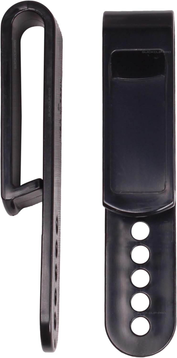 Grip Hook Fit 1.5'' & 1.75'' Belt - 5 Pre-Drilled Hole Tuckable Clip for IWB OWB Kydex, Leather, Hybrid Holster Making - Sheath Grip Hook with Hardware