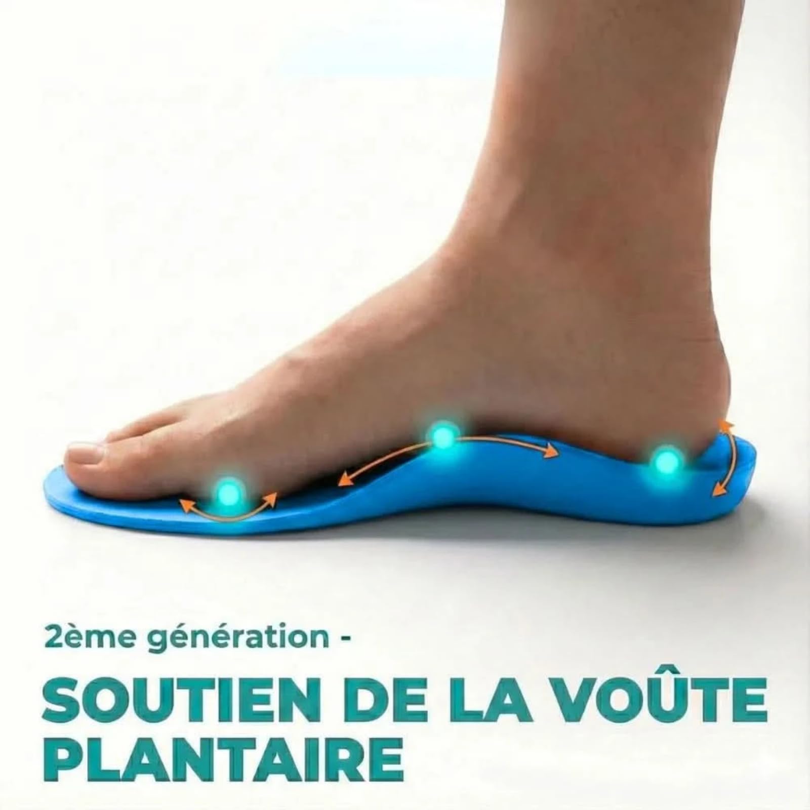 santellia Vital+ - Votre alliée pour des journées actives et sans douleur，Semelles orthopédiques unisexes, offrant un soutien de la voûte plantaire et répartissant uniformément la pression