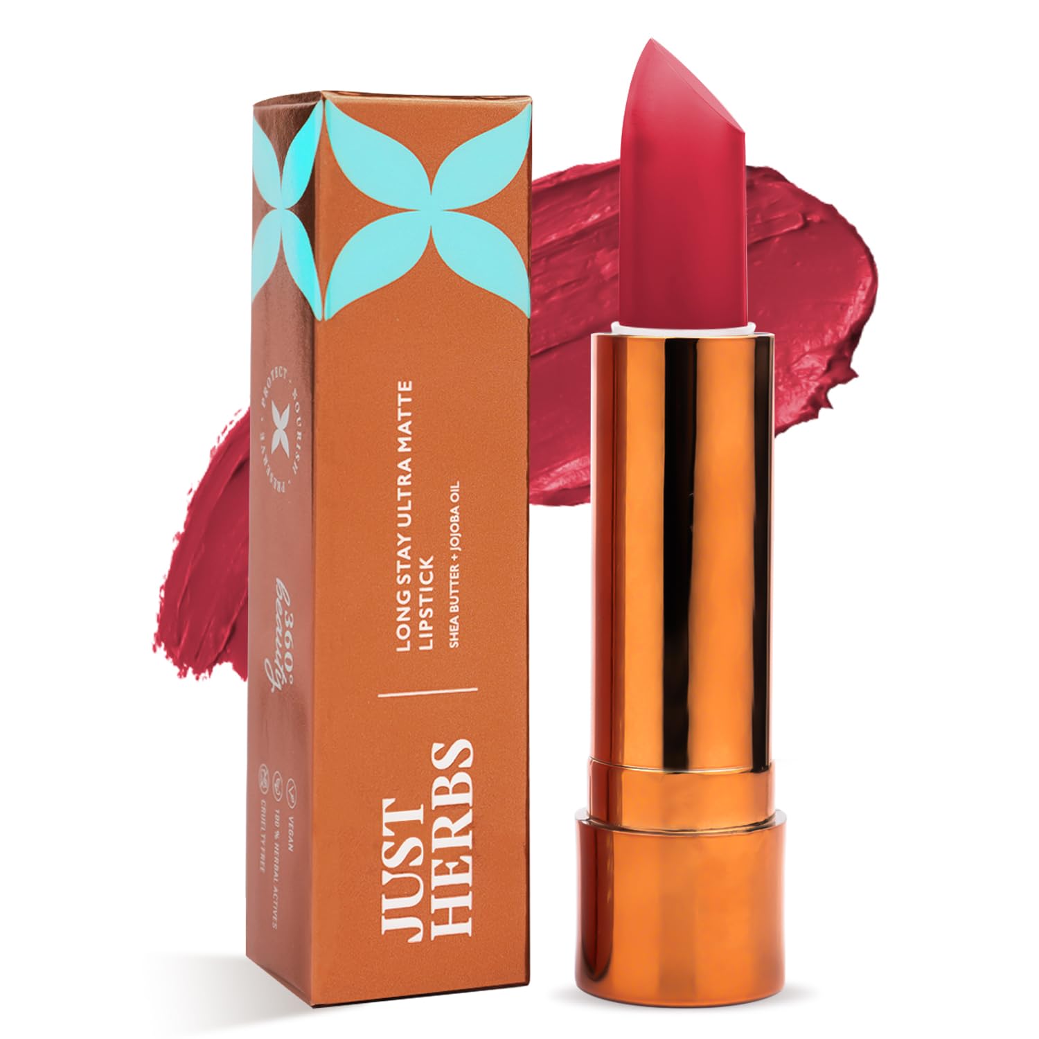 Just Herbs Ultra Matte Bullet Lipstick Nourishing Non Drying and Long Stay Lipsticks for Women 4 g