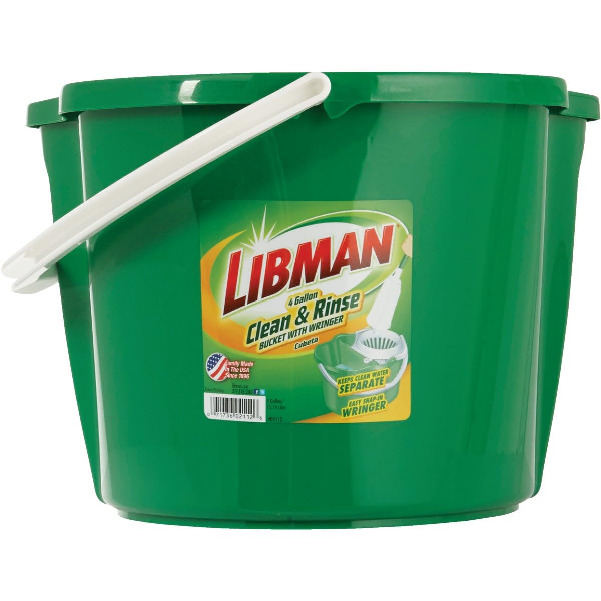 Amazon.com: Libman 2112 Clean and Rinse Bucket with wringer, 4
