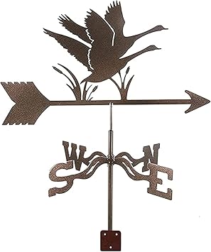 Weathervane Weather Vane with Mounting Bracket Fishery Decoration, Mustang Design, East South West North Direction