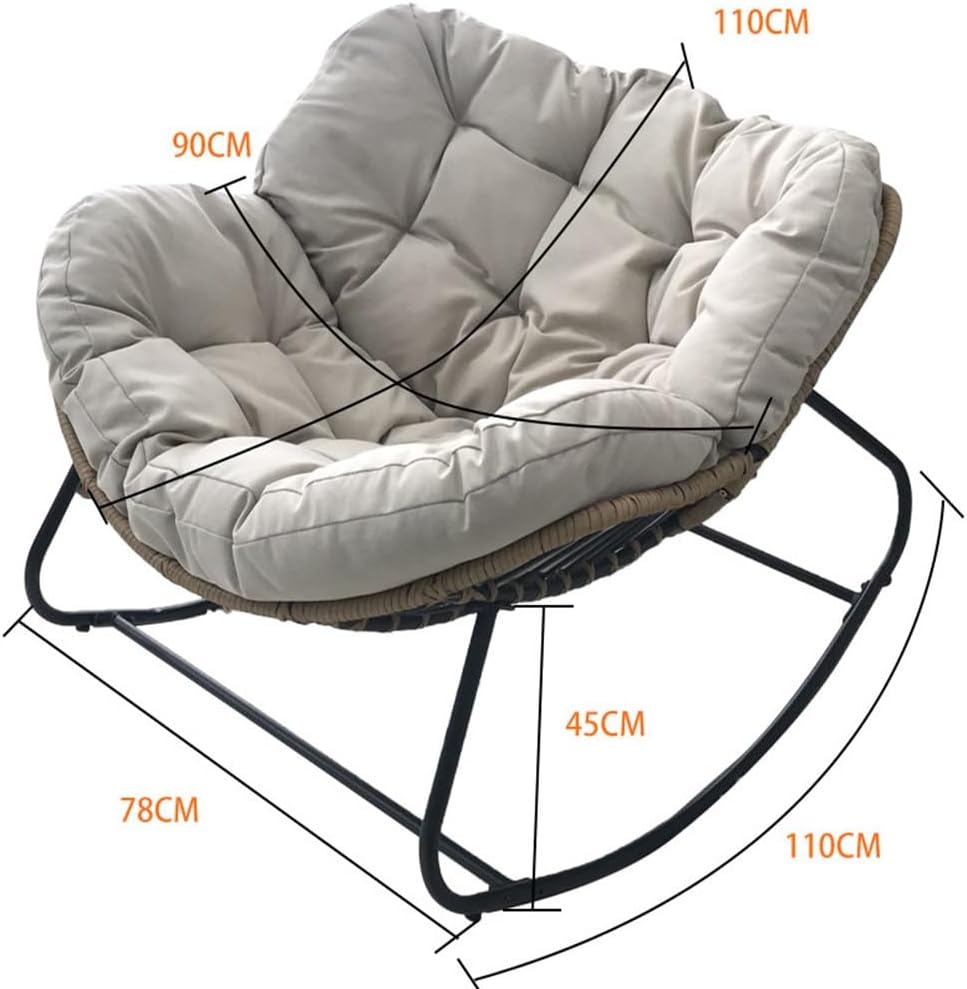 Shaking Chair Lazy Person Rattan Sofa Living Room Balcony Household Leisure Recliner Rocking