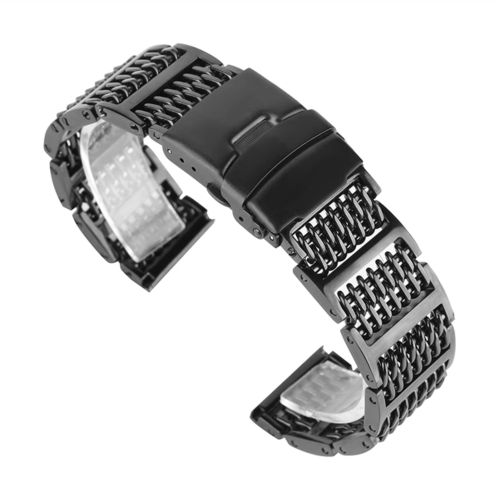 QHQQXN Uhrenarmband Mesh-Armband 8 mm 10 mm 12 mm 14 mm 16 mm 18 mm 20 mm 22 mm 24 mm Edelstahl-Zubehör