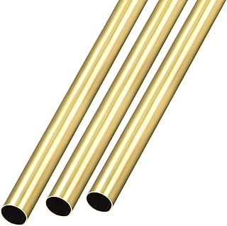 METALLIXITY Brass Tube (8.5mm OD x 0.2mm Wall T x 300mm L) 3Pcs, Straight Tubing - for Home Furnishing, Machinery, DIY Handicraft