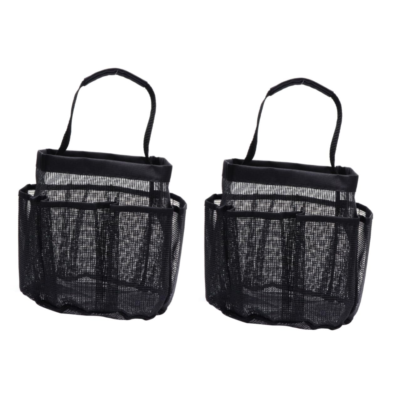FRCOLOR 2pezzi Borsa Da Bagno Oxford Con Organizer Resistente Per Cosmetici Articoli Da Toeletta e Asciugamani Per Viaggio Palestra e Campeggio Nero