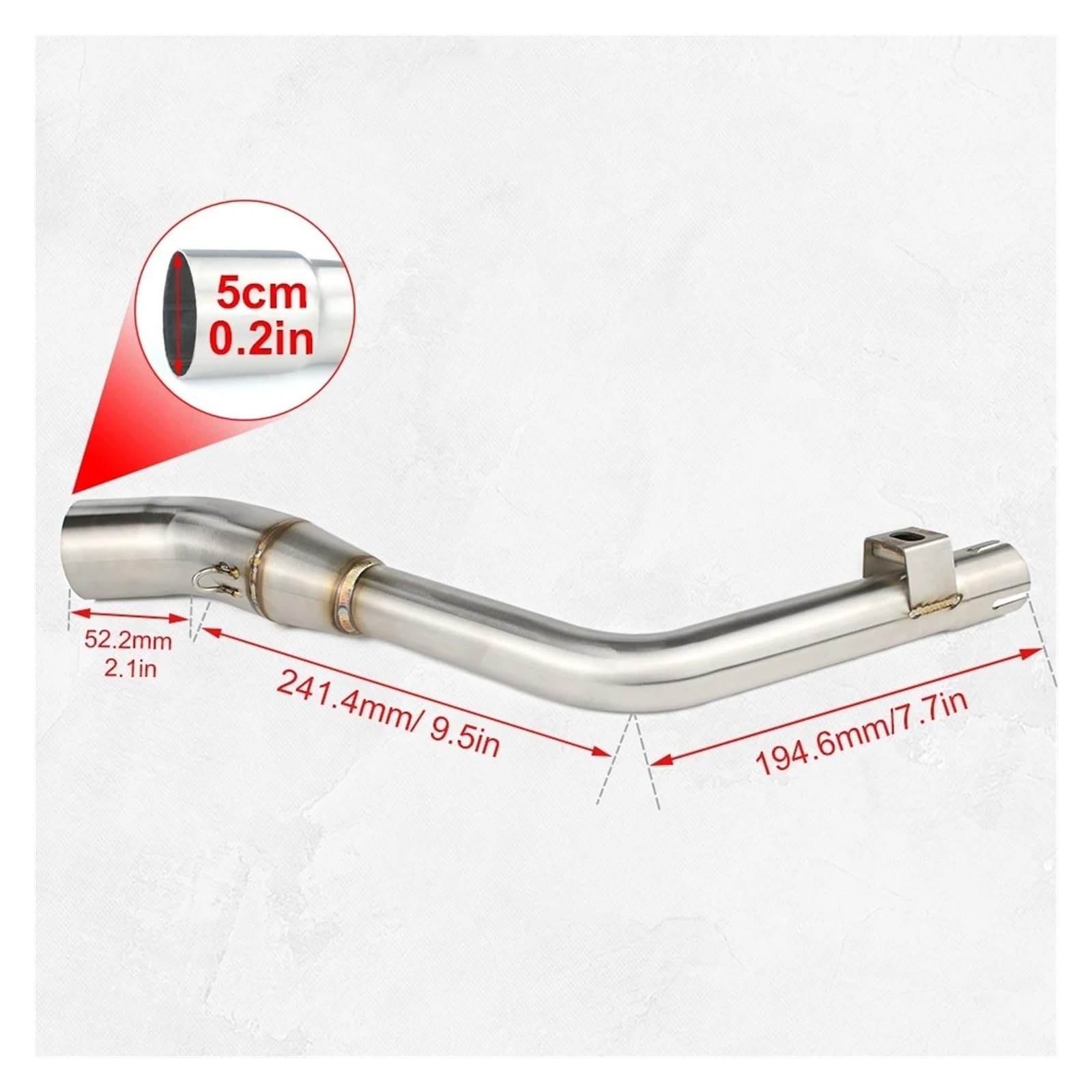 Bouclier Thermique Echappement Moto Tube De Connexion Central D'échappement De Moto, pour XR150L XR 150L 2023, Tuyau De Liaison sans Silencieux