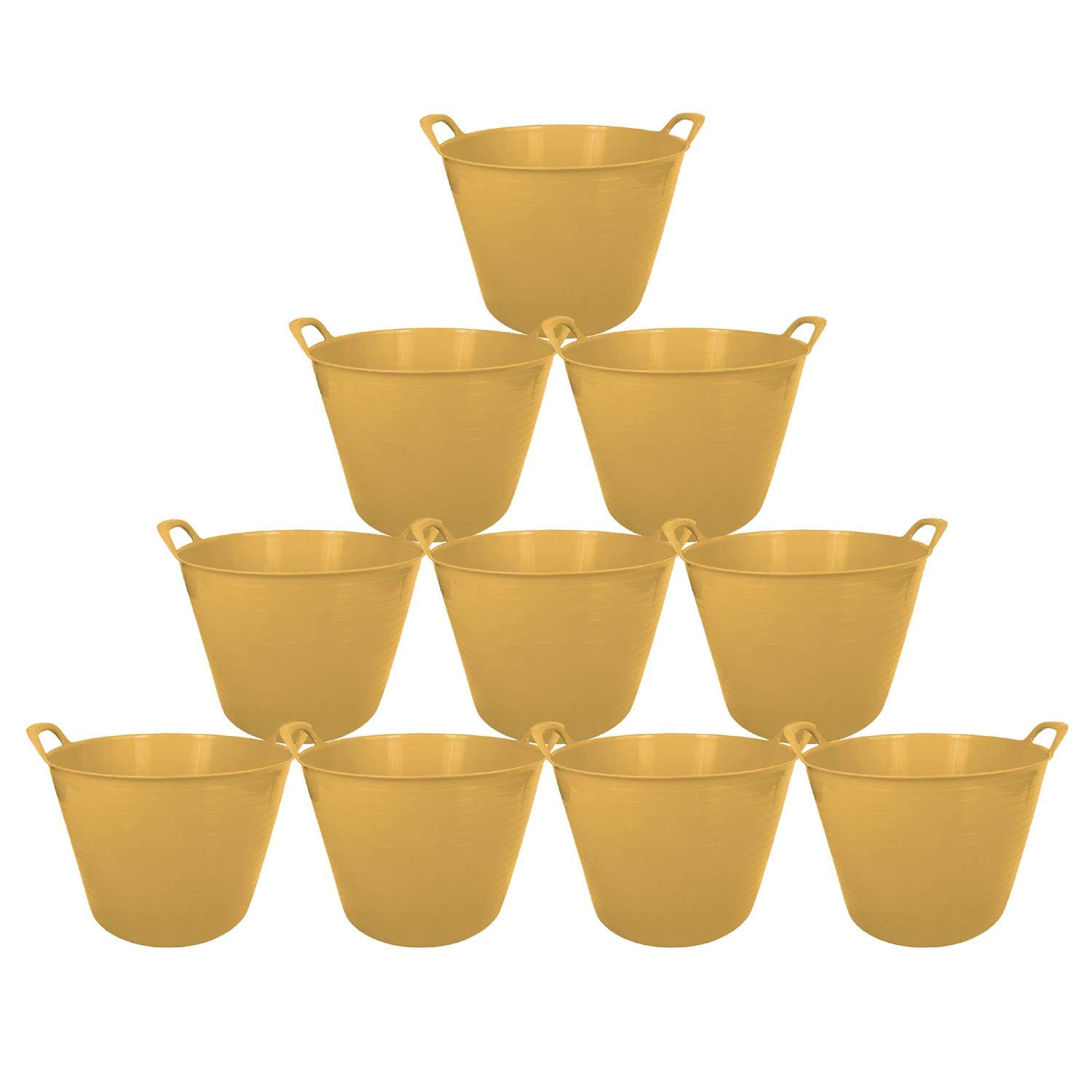 Simpahome Yellow Flexi Tub - 42L Multi-Purpose Recycled Polyethylene Bucket