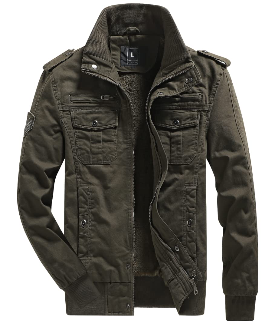 Men's Imported Cotton Cargo Winter Jacket – Fleece Lining, Windproof Design, and Stylish Casual Outerwear