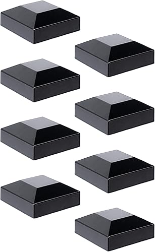 Miniatura 12 de Tapas de aluminio para postes de valla de 2 x 2 pulgadas, aluminio, metal, madera, buzón, tapa de poste piramidal, ajuste a presión, color negro