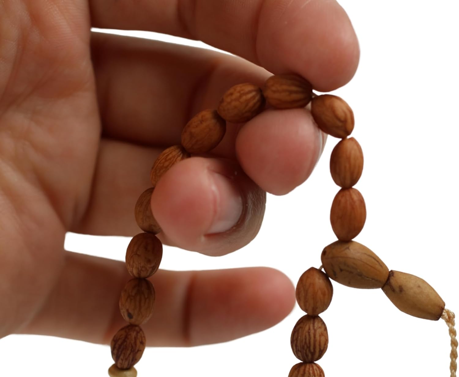 Handmade Genuine Olive Seed 99 Beads Tasbeeh Small Size Rosary Misbaha Islamic Gift Tasbih Prayer Beads Tesbih 0.24x0.30 inches Dhikr - Image 8