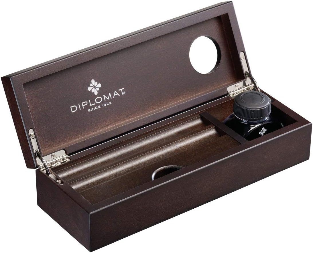 Diplomat Wooden Desk Box Dark Wood