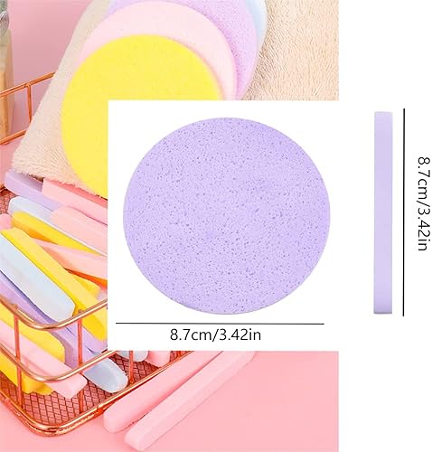 Miniatura 4 de Esponjas faciales comprimidas, esponja exfoliante para limpieza facial, masaje, máscara, eliminación de maquillaje (mezcla de colores)