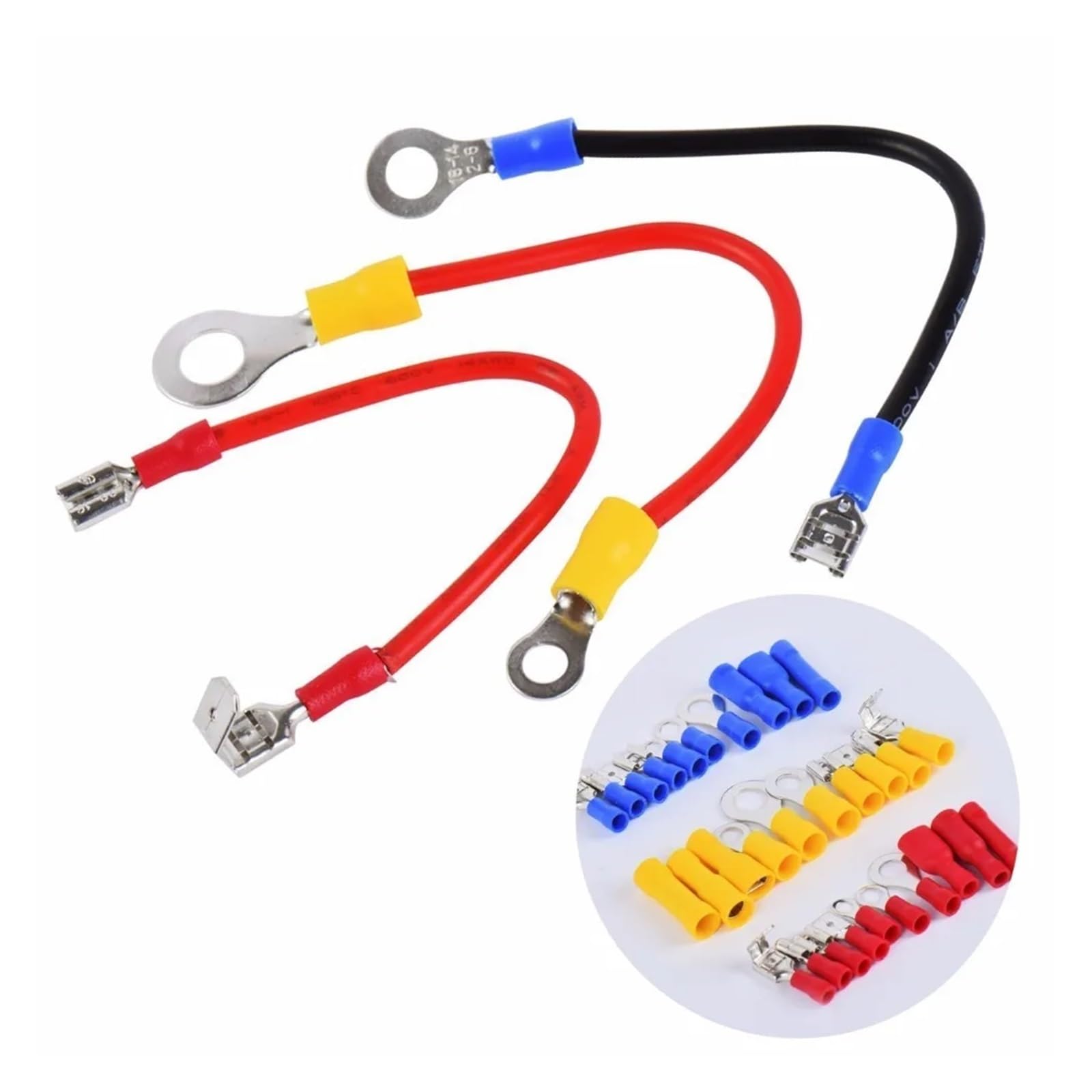 Terminali for Cavi isolati da 480 Pezzi Connettori for Cavi Assortiti Terminali elettrici a crimpare Kit terminale for Cavo a crimpare